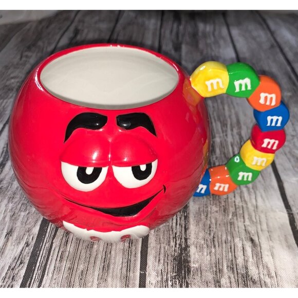 Red M&M Candy Handle Coffee Mug 14oz - Picture 1 of 11